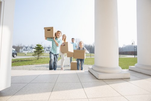 Securely packed items inside a removal van ready for transport