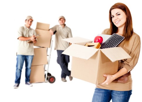 Business relocation transport and loading in an East London street