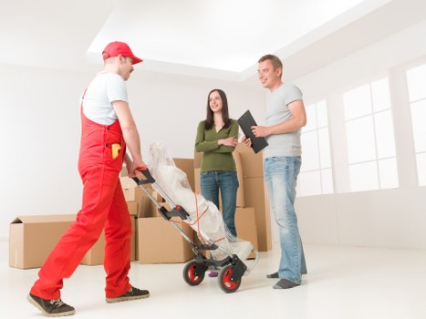 Removal van loading for a move across Hackney and nearby East London areas